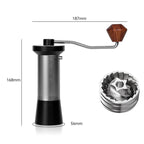 Manual Coffee Grinder with 5-Claw 420 Stainless Steel Burr External Click Adjustable Grind Settings