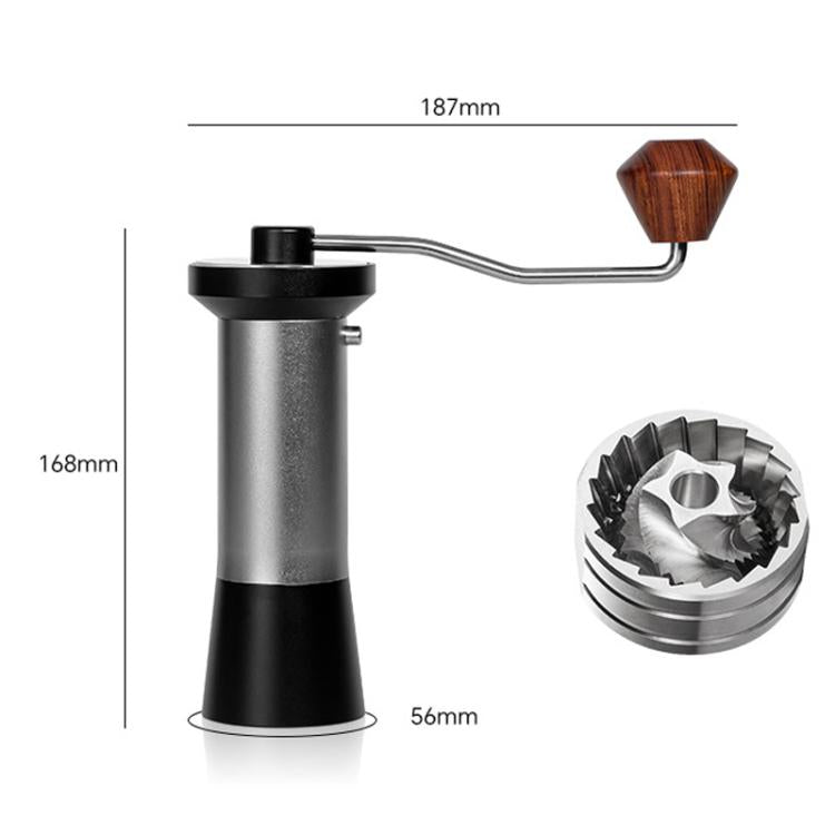 Manual Coffee Grinder with 5-Claw 420 Stainless Steel Burr External Click Adjustable Grind Settings