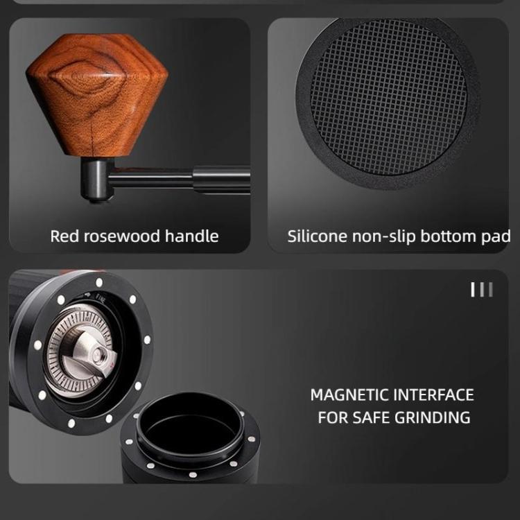 Seven Stars Manual Coffee Grinder CNC Stainless Steel Burr Foldable Hand Crank Mill for Coffee Beans