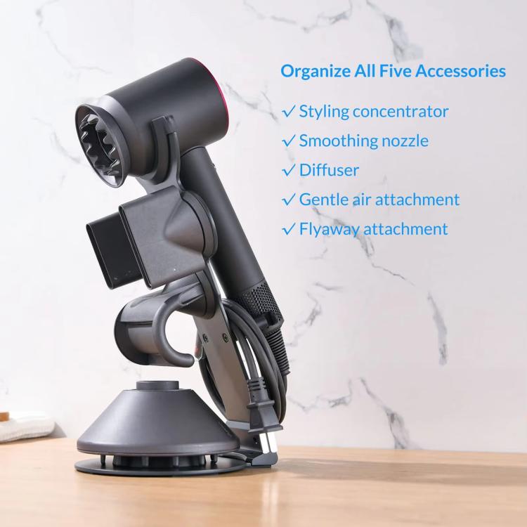 For Dyson Supersonic Hair Dryer Desktop Holder Metal Stand with Cable Organizer