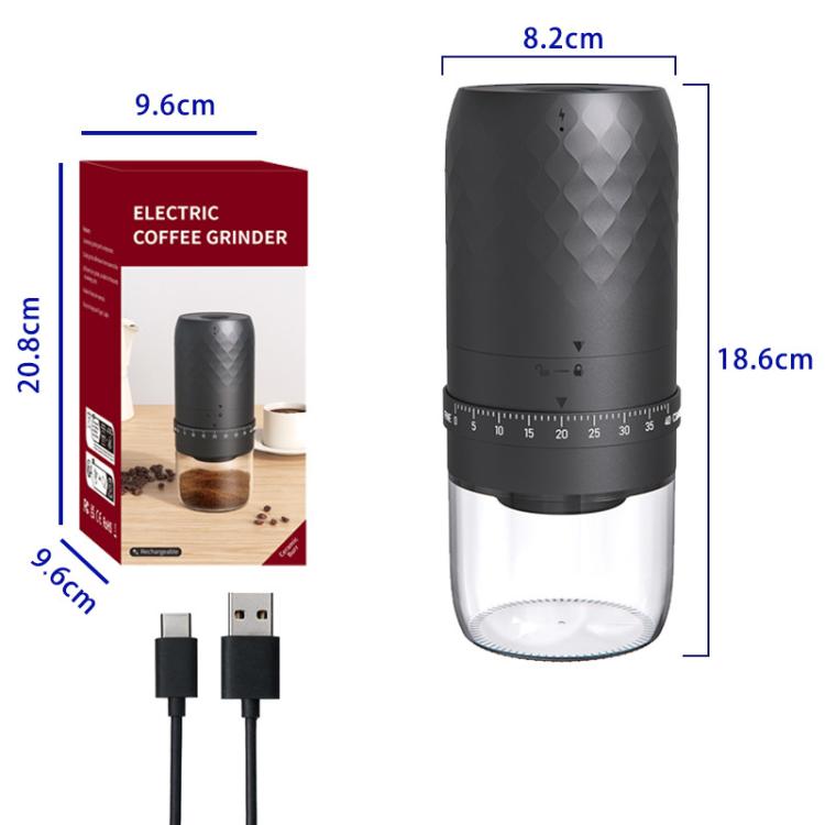 Portable Electric Coffee Grinder with 40 Adjustable Settings Rechargeable USB-C Ceramic Burr Mill