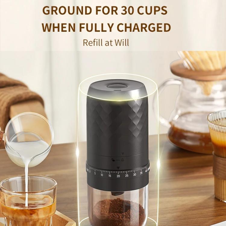 Portable Electric Coffee Grinder with 40 Adjustable Settings Rechargeable USB-C Ceramic Burr Mill