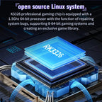 XF35H 3.5-Inch Retro Handheld Game Console With Linux System And RGB Light Pocket Video Game Player