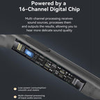 Neckband Bluetooth Hearing Amplifier For Seniors Semi-In-Ear Design With Digital Sound Chip, Long-Lasting Battery