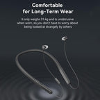 Neckband Bluetooth Hearing Amplifier For Seniors Semi-In-Ear Design With Digital Sound Chip, Long-Lasting Battery
