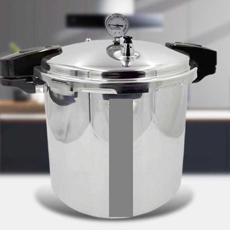 32cm/23L Pressure Cooker Induction & Gas Stove Compatible Aluminum Alloy Straight Body Design & Built-in Gauge