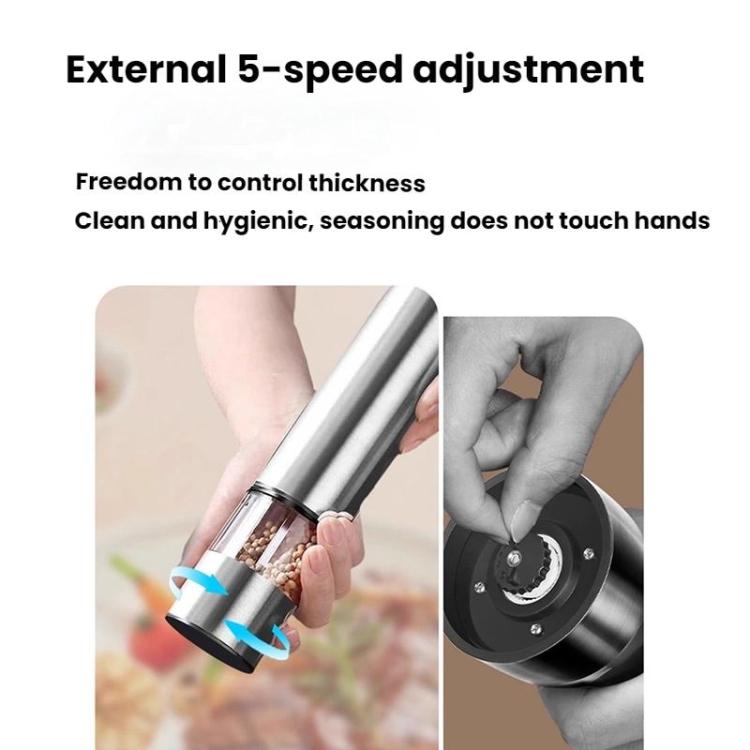 Portable Mini Electric Pepper Sea Salt Grinder