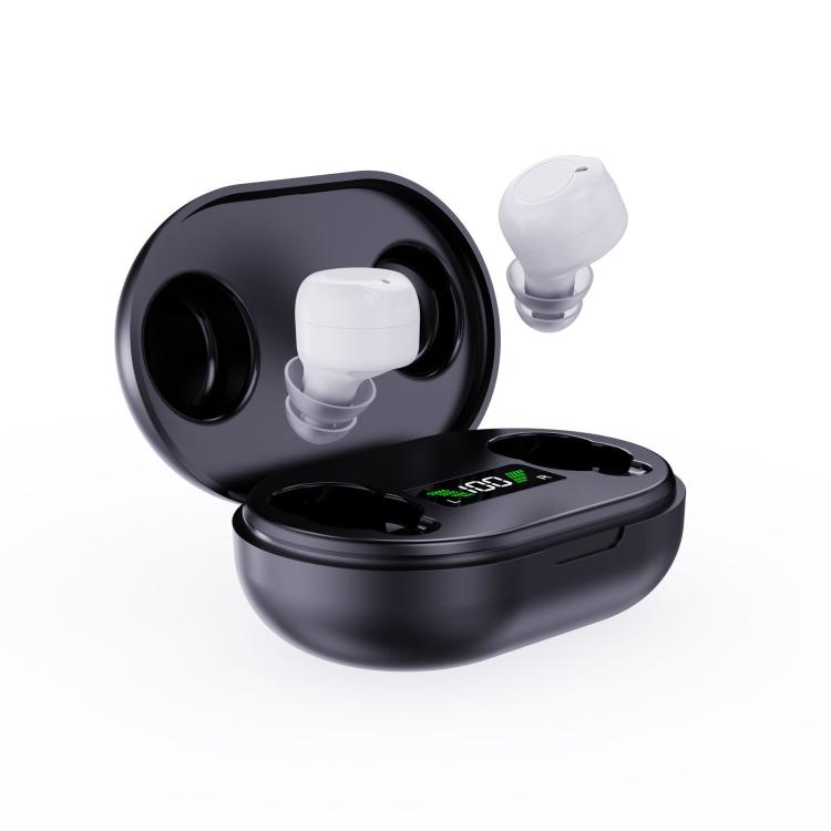 Wireless Invisible Hearing Aid With Digital Display Charging Case & Touch Control