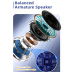 Wireless Invisible Hearing Aid With Digital Display Charging Case & Touch Control