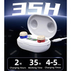 Wireless Invisible Hearing Aid With Digital Display Charging Case & Touch Control