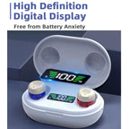 Wireless Invisible Hearing Aid With Digital Display Charging Case & Touch Control