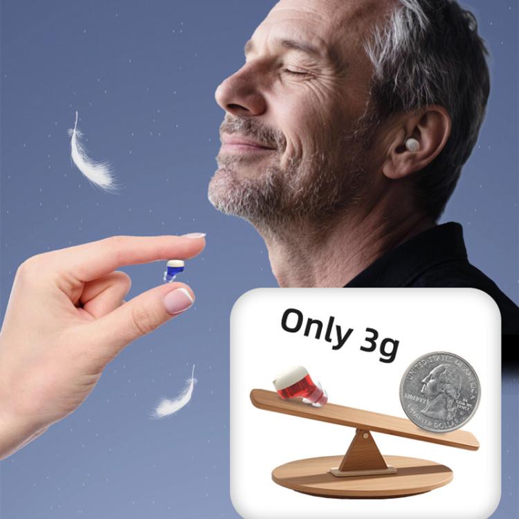Wireless Invisible Hearing Aid With Digital Display Charging Case & Touch Control