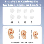 Wireless Invisible Hearing Aid With Digital Display Charging Case & Touch Control