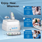 Behind-The-Ear Hearing Amplifier With Charging Case Sound Enhancer For Seniors