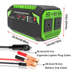 Gurxun Car Pure Sine Wave Inverter Dual AC Sockets + 2 USB + 2 Type-C Ports Outdoor Car Power Converter