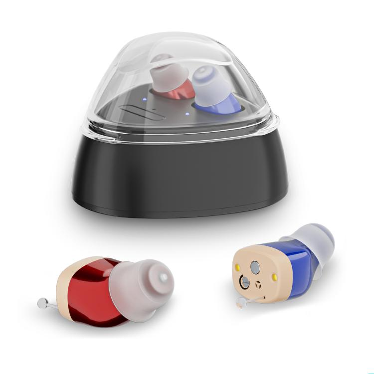 Ultra-Compact In-Ear Invisible Hearing Amplifier With Charging Case For Elderly