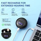 Hearing Aids With Digital Display Charging Case Noise Cancelling Invisible In-Ear Sound Amplifier