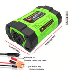 Gurxun 200W Modified Wave Inverter With 18W Solar Panel + 30A Controller Dual Socket + 2 USB + 2 Type-C Ports