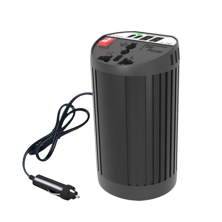 Gurxun 200W Modified Wave Intelligent Car Inverter Dual USB + Dual Type-C Port Car Power Converter