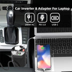 Gurxun 200W Modified Wave Intelligent Car Inverter Dual USB + Dual Type-C Port Car Power Converter