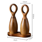 7 Inch Manual Acacia Wood Ceramic Core Grinder Multi Purpose Grinder