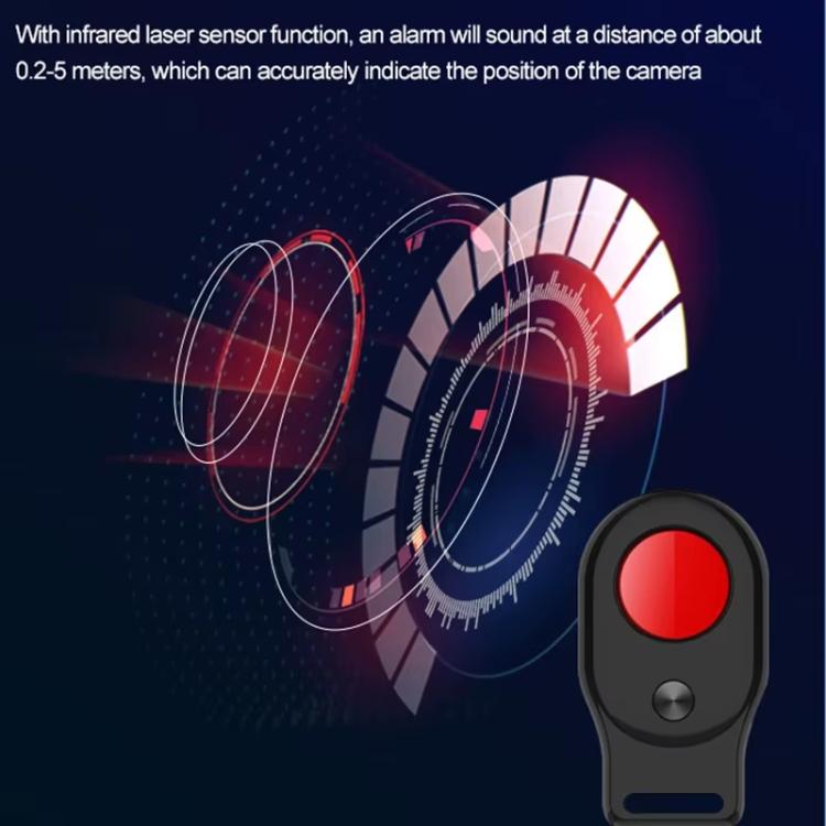 Hotel Anti-Sneak Camera Surveillance Camera Detector Infrared Detection+Laser Detection+Vibration Alarm