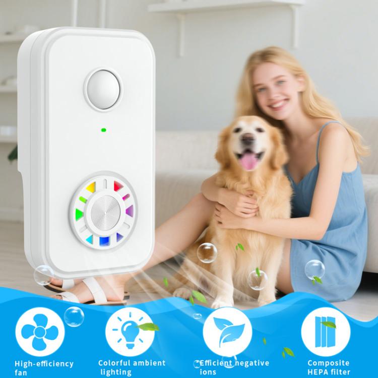 Negative Ion Air Purifier With Built-In Fan And 2 HEPA Filters For Indoor Bathroom Odor Removal