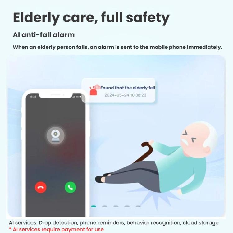 10Moons Indoor 4G Network Camera Home Remote Mobile Wireless HD Monitor