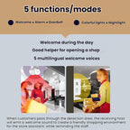 Wireless Infrared Sensor Split Supermarket Welcome Doorbell