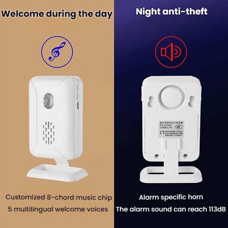 Wireless Infrared Sensor Split Supermarket Welcome Doorbell