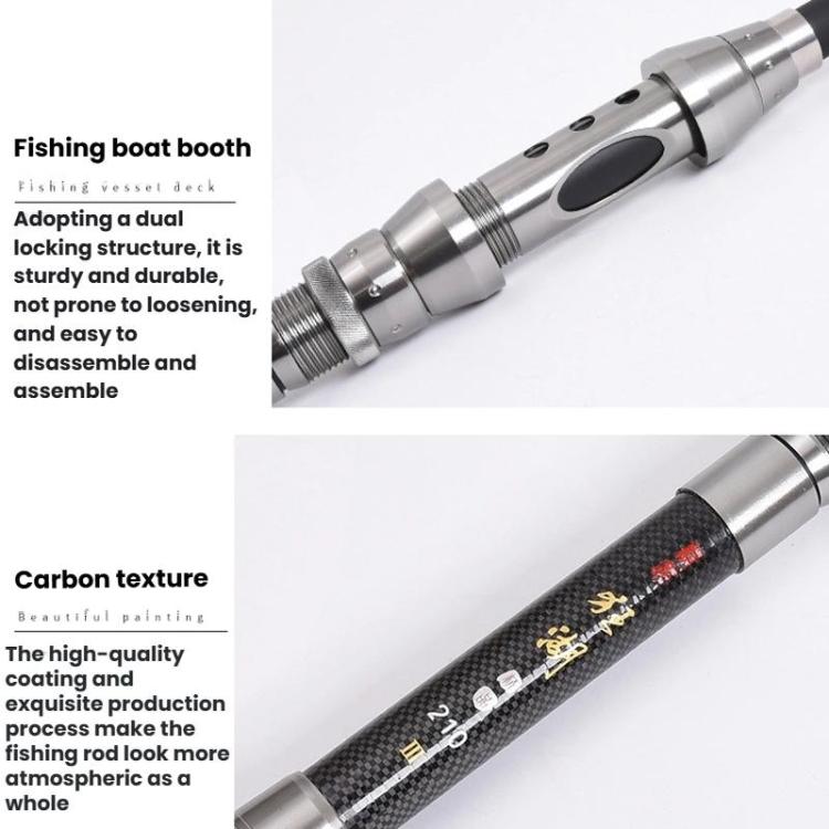 TOPLINE TACKLE Ultra-short Mini Carbon Fishing Rod Retractable Handle Telescopic Fishing Rod