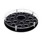 25-hole Wine Glass Tray Stand With Center Bottle Slot