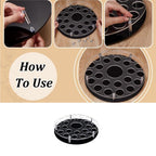 25-hole Wine Glass Tray Stand With Center Bottle Slot