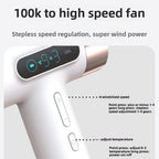 Cordless High-Speed Hair Dryer 100,000 RPM Motor, USB-C Fast Charging & 15600mAh Built-In Battery