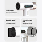 Cordless High-Speed Hair Dryer 100,000 RPM Motor, USB-C Fast Charging & 15600mAh Built-In Battery