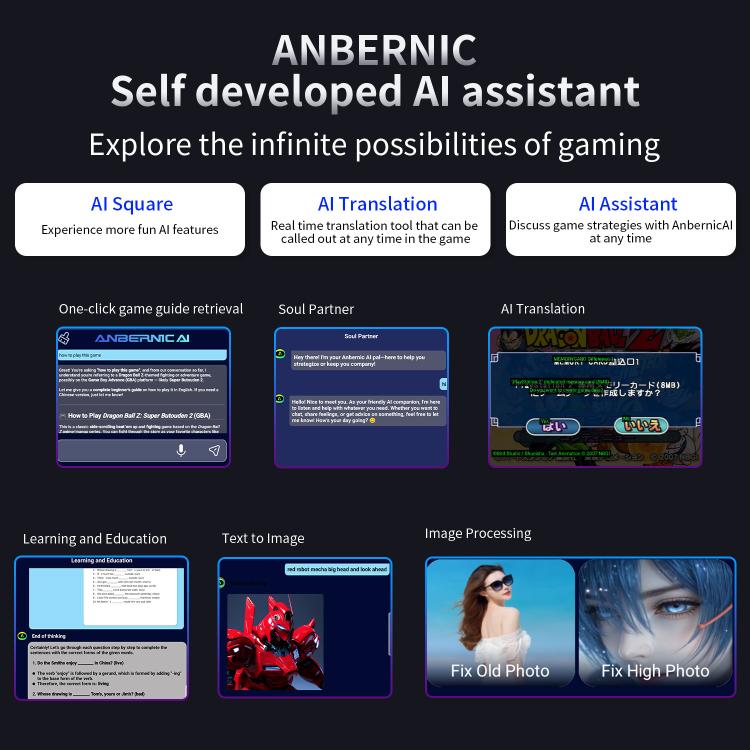 ANBERNIC RG 477M  Android 14 Handheld Game Console With Aluminum Alloy Body, 4.7-Inch LTPS In-Cell Touch Screen, 3D Hall Joystick & Self-Developed AI Assistant