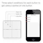 Graffiti Smart Home Wireless Scene Switch APP Timer 4-Button Adhesive Smart Switch
