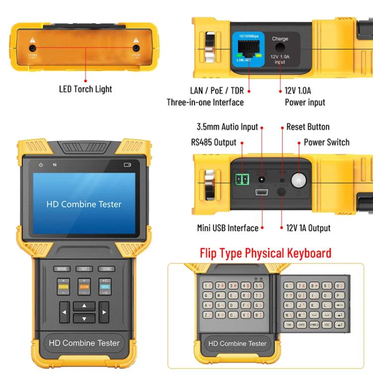 DT-T71 Network Engineering Tester Coaxial AHD/CVI/TVI Video Surveillance Tester