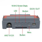 5300ACT 5 Inch HD Surveillance Tester Analog/Coaxial AHD/TVI/CVI Supports 8MP Engineering Tool