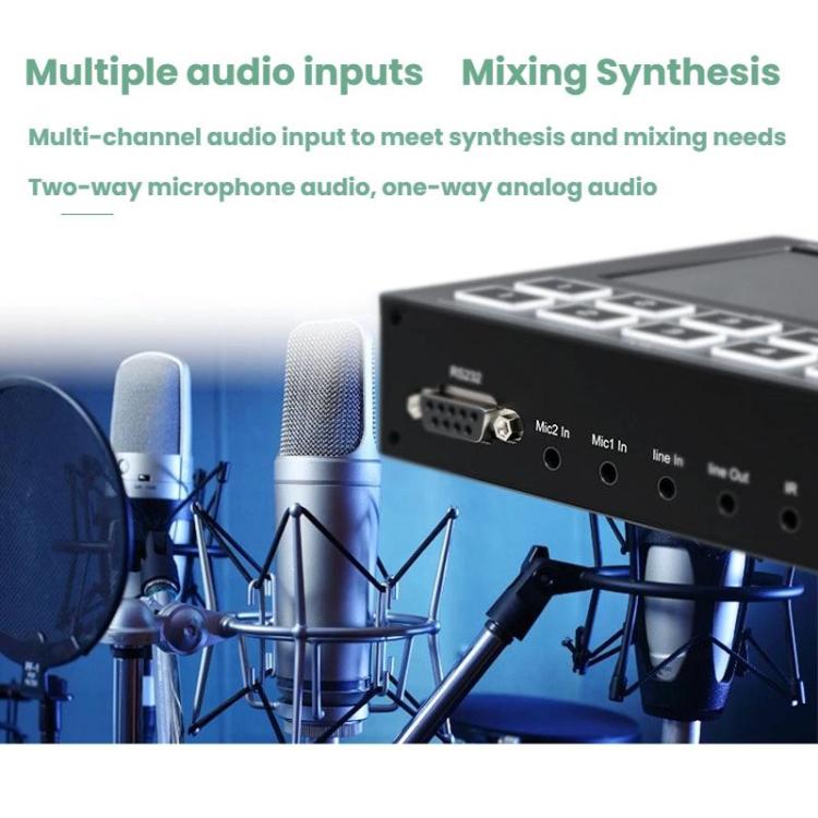 1080P 60Hz 4-Way HDMI Guide Switchboard Built-In 5 Inch Monitor Screen HD Video Live Capture Recording