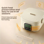 Wireless Charging Lunch Box No Water Needed With 304 Stainless Steel Inner Pot