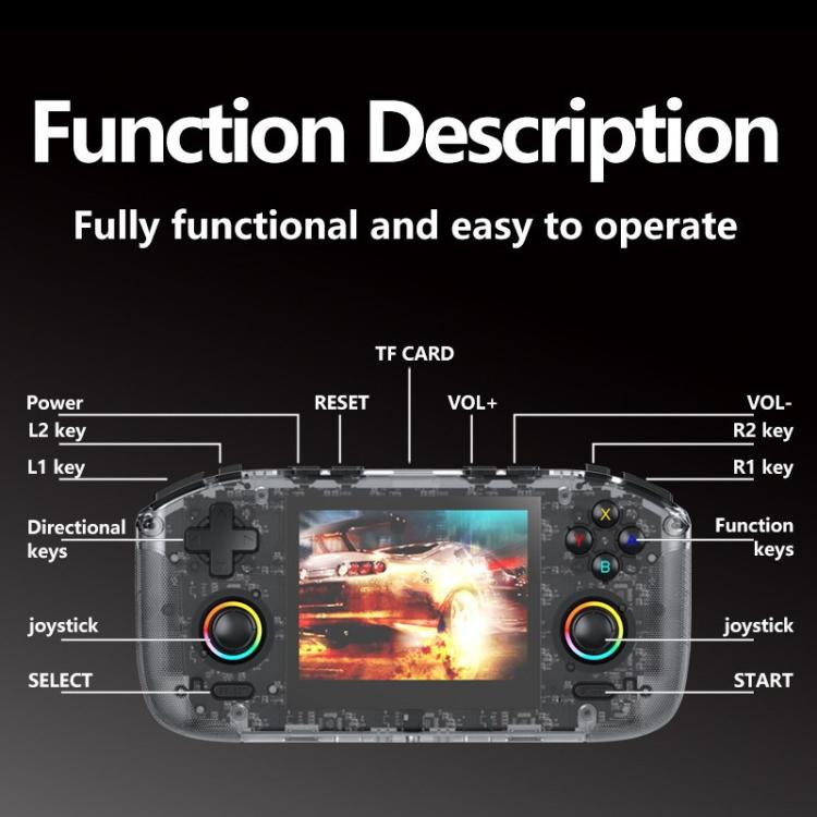 RK35H Handheld Open Source Game Console Support 3D Online Double Play Portable Retro Game Machine