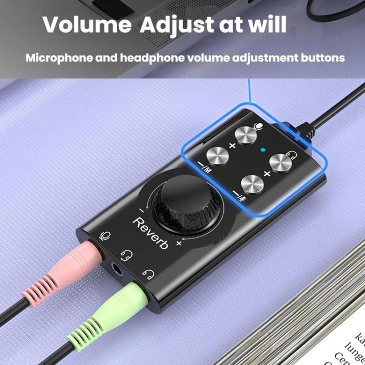 USB / Type-C To 3.5mm 7.1 Surround Sound Computer Voice Changer External Sound Card For Mobile Computer Streaming