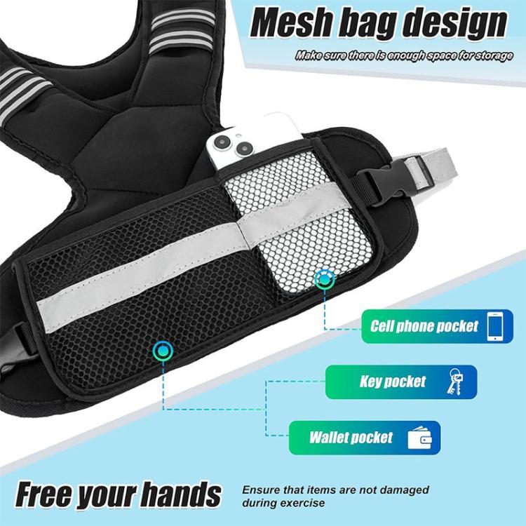 Fitness Adjustable Weights Reflective Sports Cests