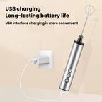 3In1 Portable Rechargeable Handheld Electric Egg Beater Mini Milk Frother For Baking
