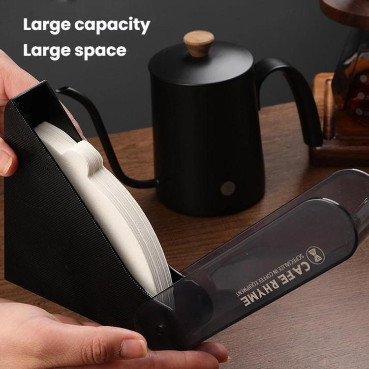 CAFE RHYME Dustproof Filter Paper Holder Lidded Coffee Filter Box