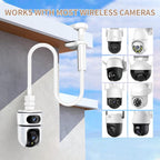 No-Drill Security Camera Mount With Clip Flexible Bendable Bracket Base For Baby Monitor/Webcam
