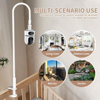 No-Drill Security Camera Mount With Clip Flexible Bendable Bracket Base For Baby Monitor/Webcam