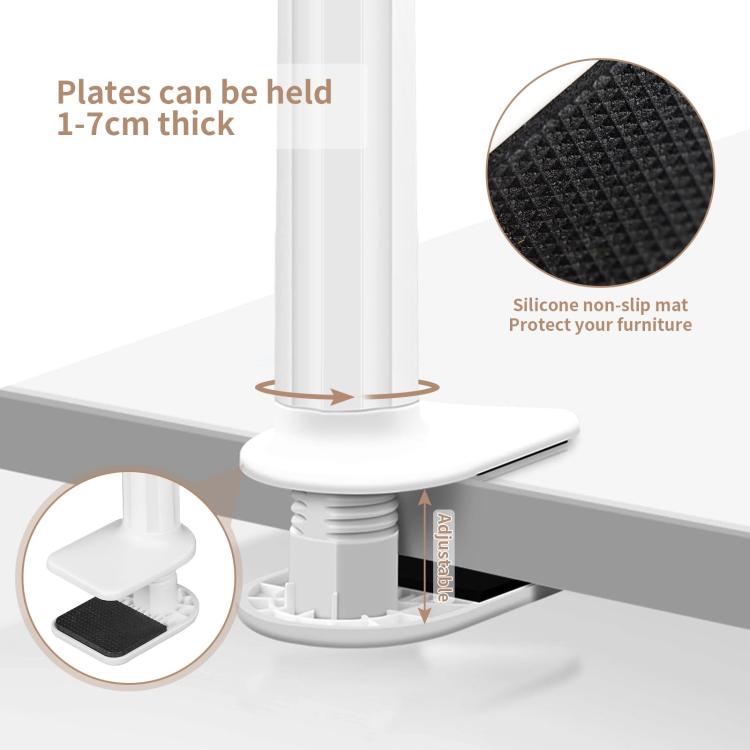 No-Drill Security Camera Mount With Clip Flexible Bendable Bracket Base For Baby Monitor/Webcam