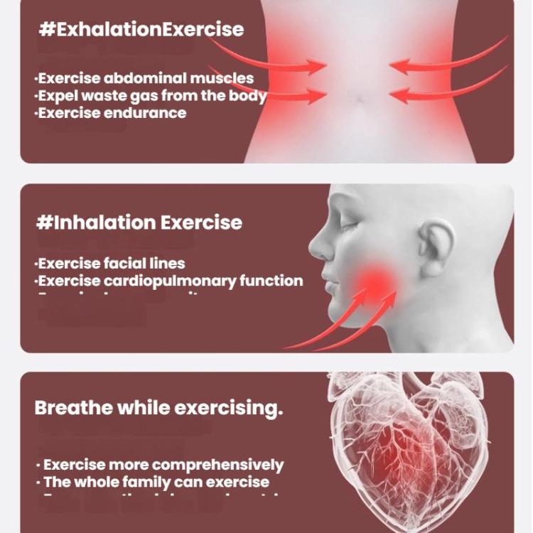 Portable Abdominal Breathing Exercise Dumbbell Vital Capacity Core Trainer